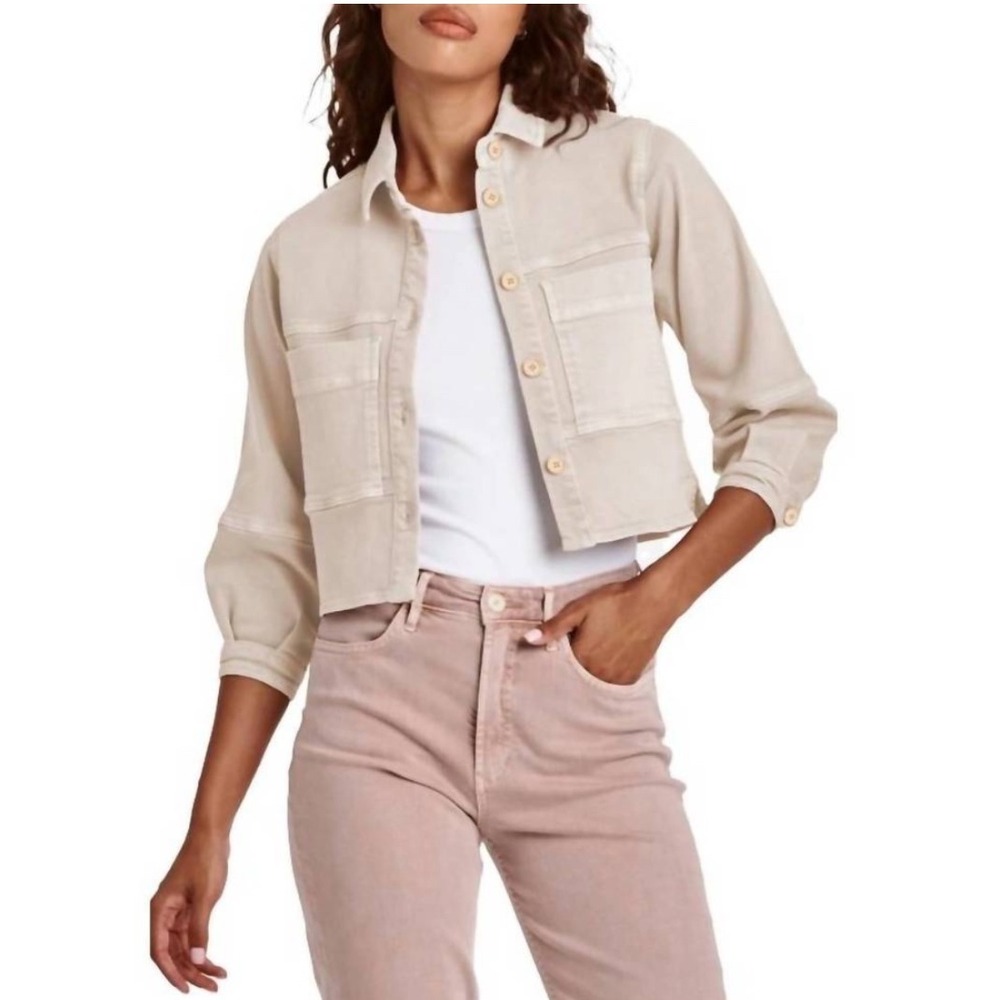 DEAR JOHN Hanh Cropped Jacket in Oat‎ Milk Medium Fall